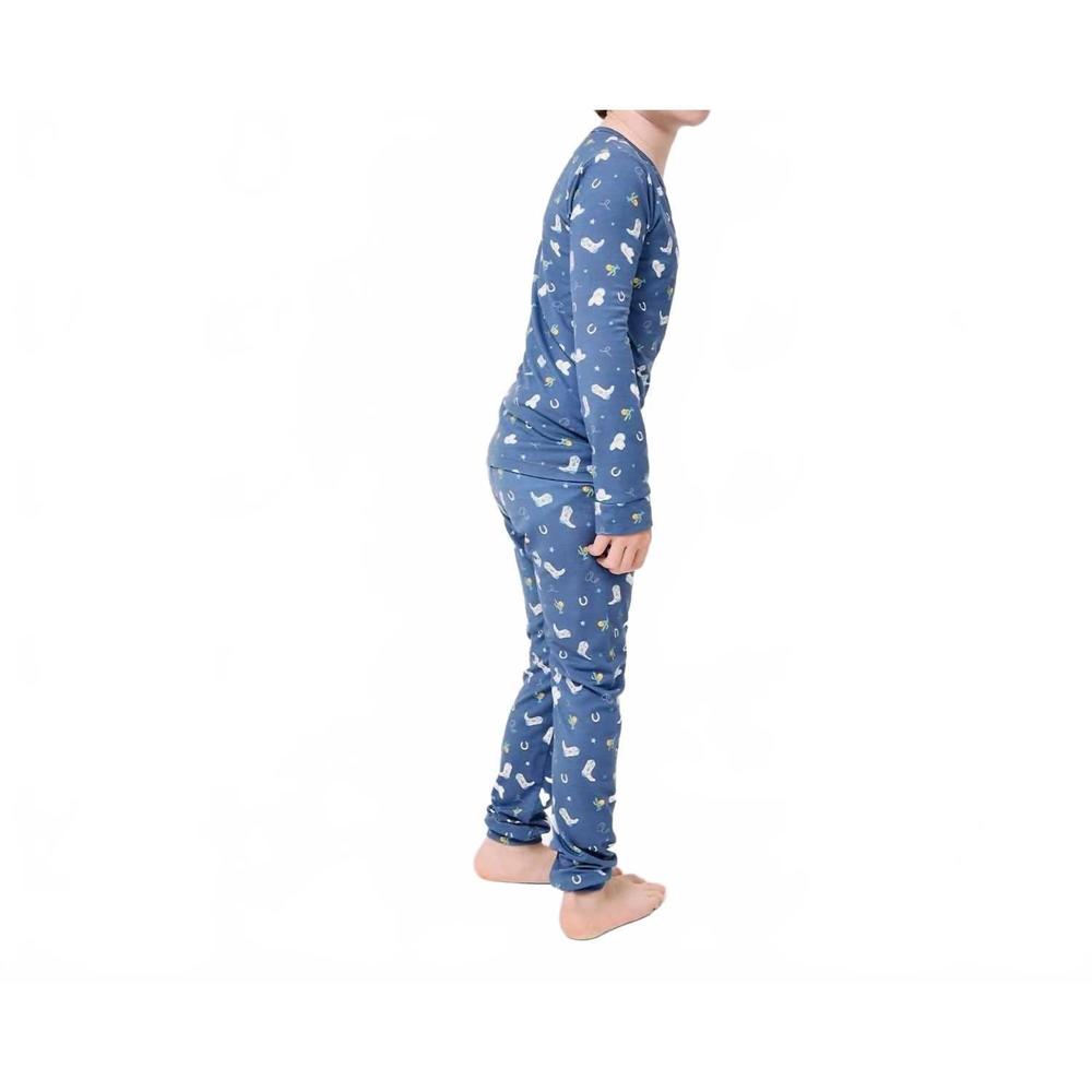 NEW MAGNETIC ME rodeo drive long sleeve pajama set in blue